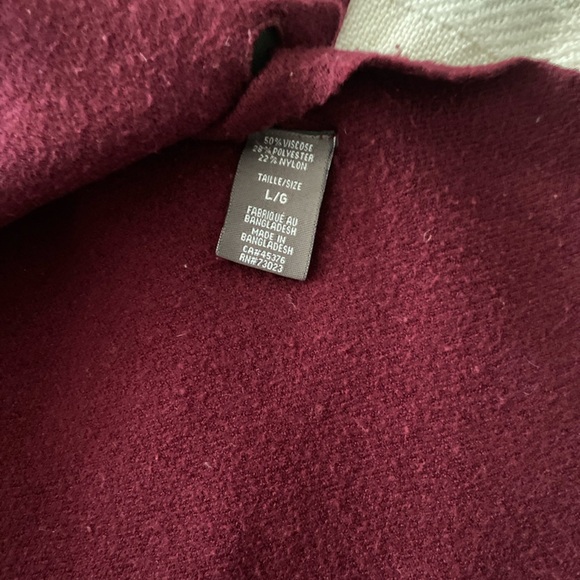 Suzan Shier Women’s Sweater Tunic Wine Color Size L - Picture 5 of 8